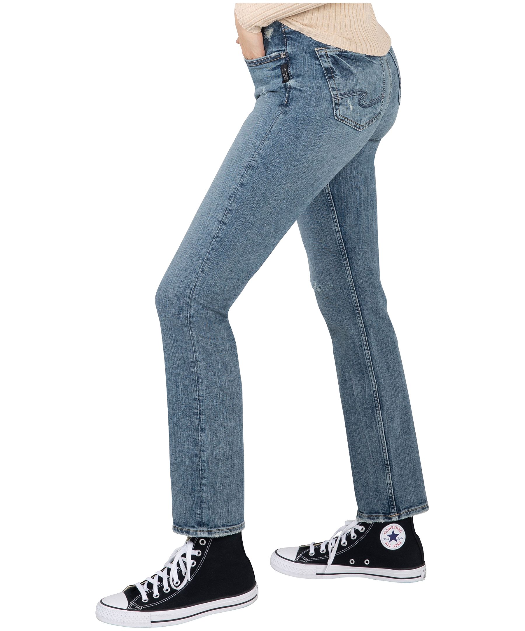Silver Women's Avery High Rise Straight Leg Jeans