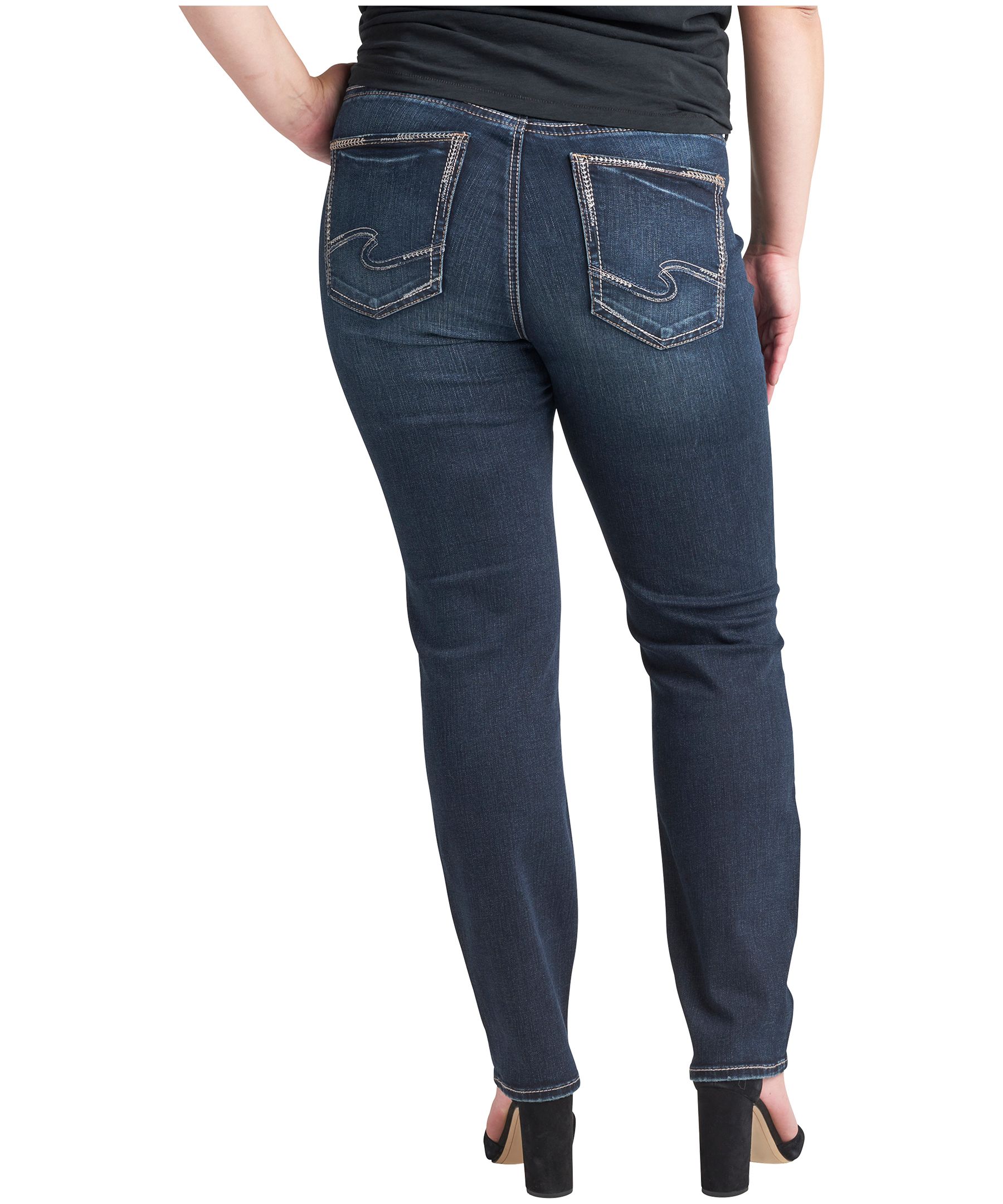 Silver Women's Avery High Rise Straight Leg Jeans Plus Size