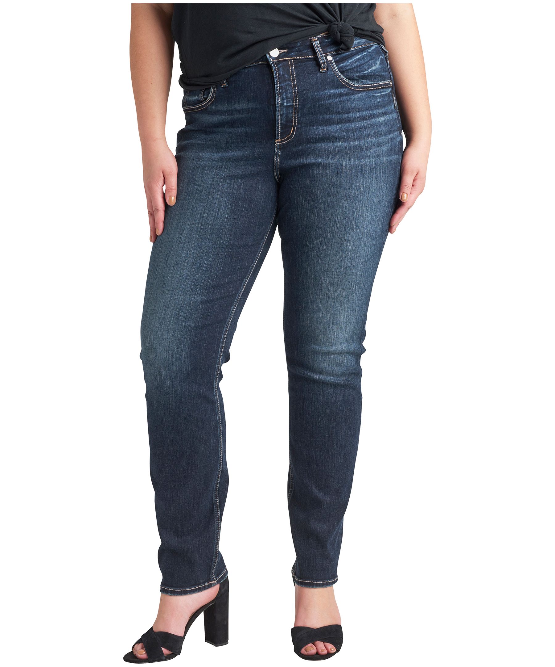 Silver Women's Avery High Rise Straight Leg Jeans Plus Size