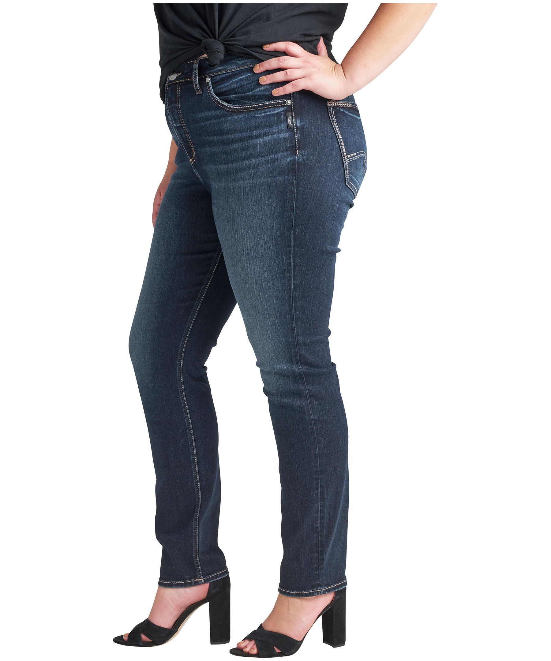 Silver Women's Avery High Rise Straight Leg Jeans Plus Size