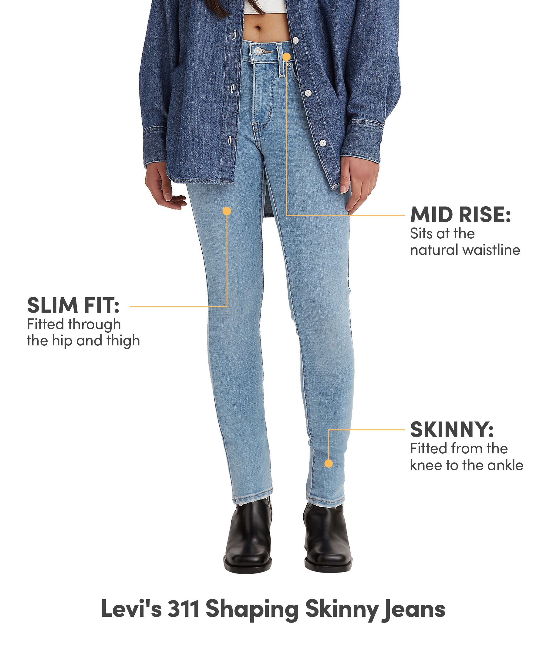 Levi's Women's 311 Shaping Mid Rise Skinny Jeans - Medium Indigo