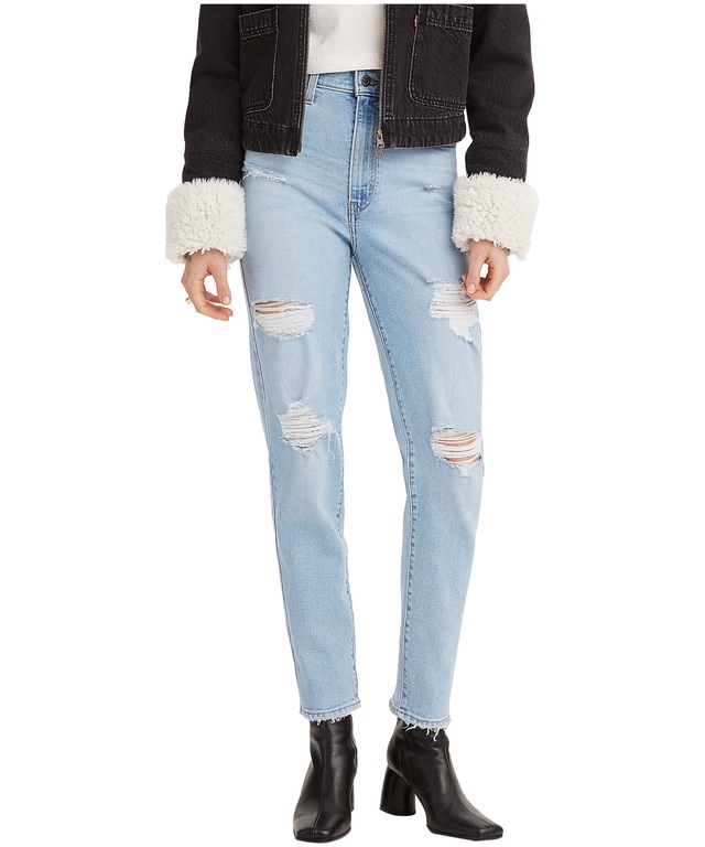 Levi's Women's High Rise Tapered Leg Mom Jeans - Light Indigo
