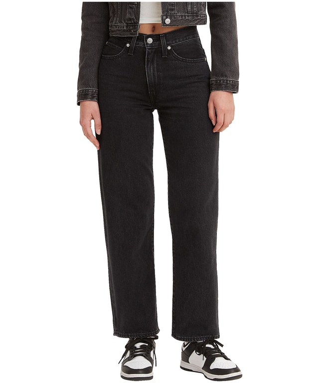 Levi's Women's '94 Baggy Mid Rise Straight Leg Jeans - Black | Marks