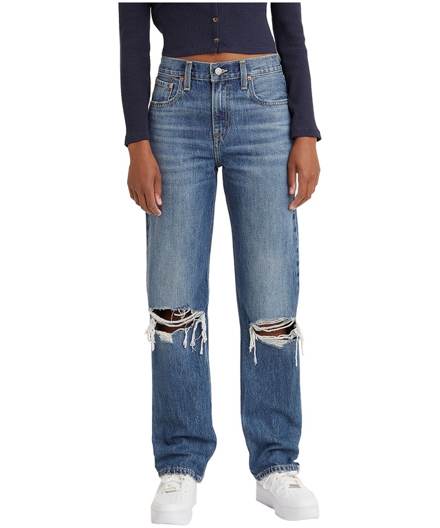 Levi's Women's Low Pro Mid Rise Straight Leg Jeans - Medium Indigo