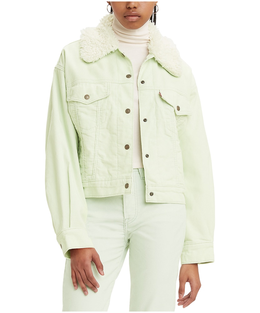 Lime green best sale jean jacket