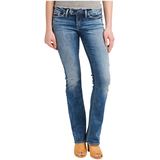 Jean étroit semi-évasé à taille basse qui épouse les courbes pour femmes, Tuesday, Silver Front_Flat