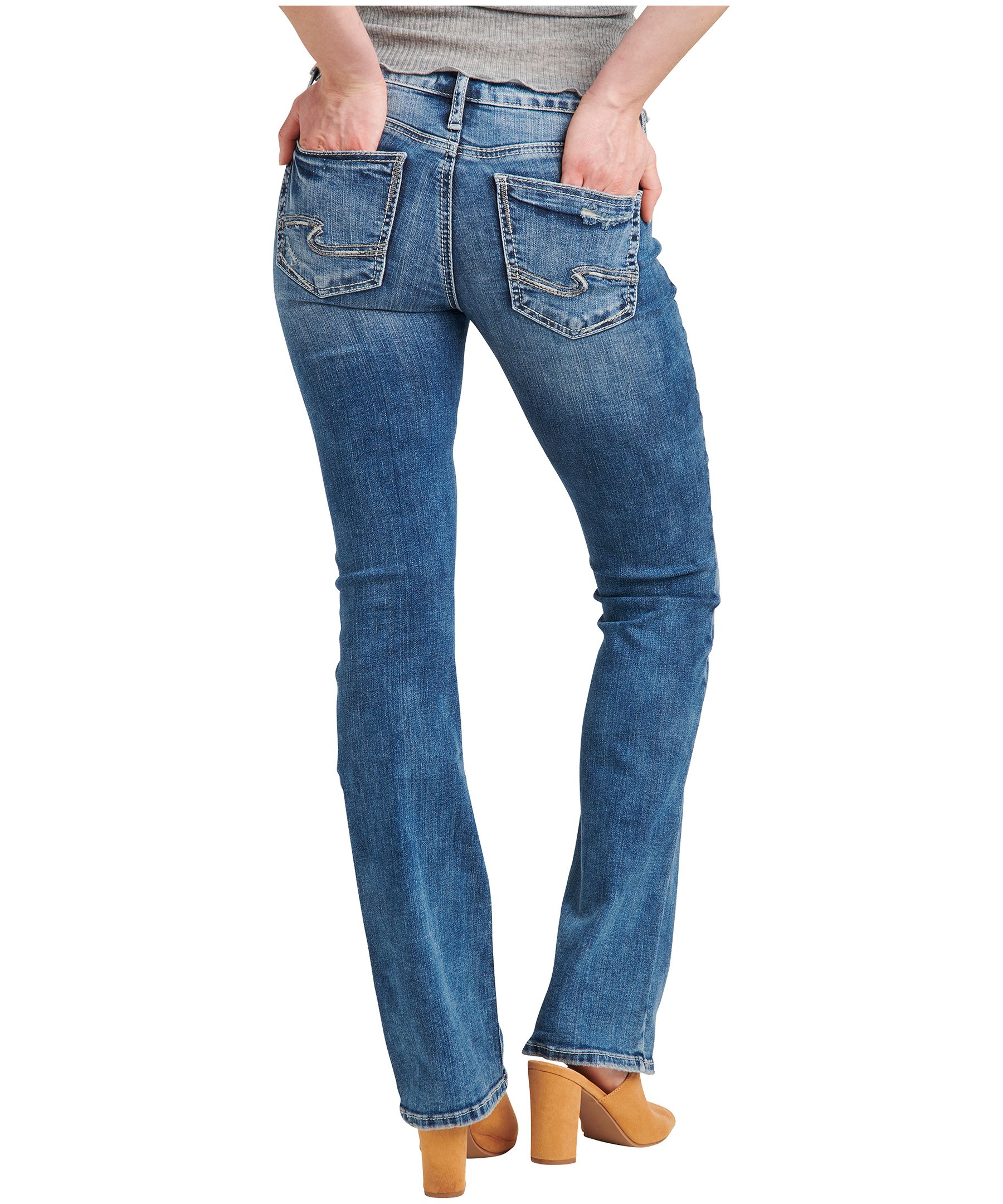 Silver Women's Tuesday Low Rise Curvy Fit Slim Bootcut Jeans