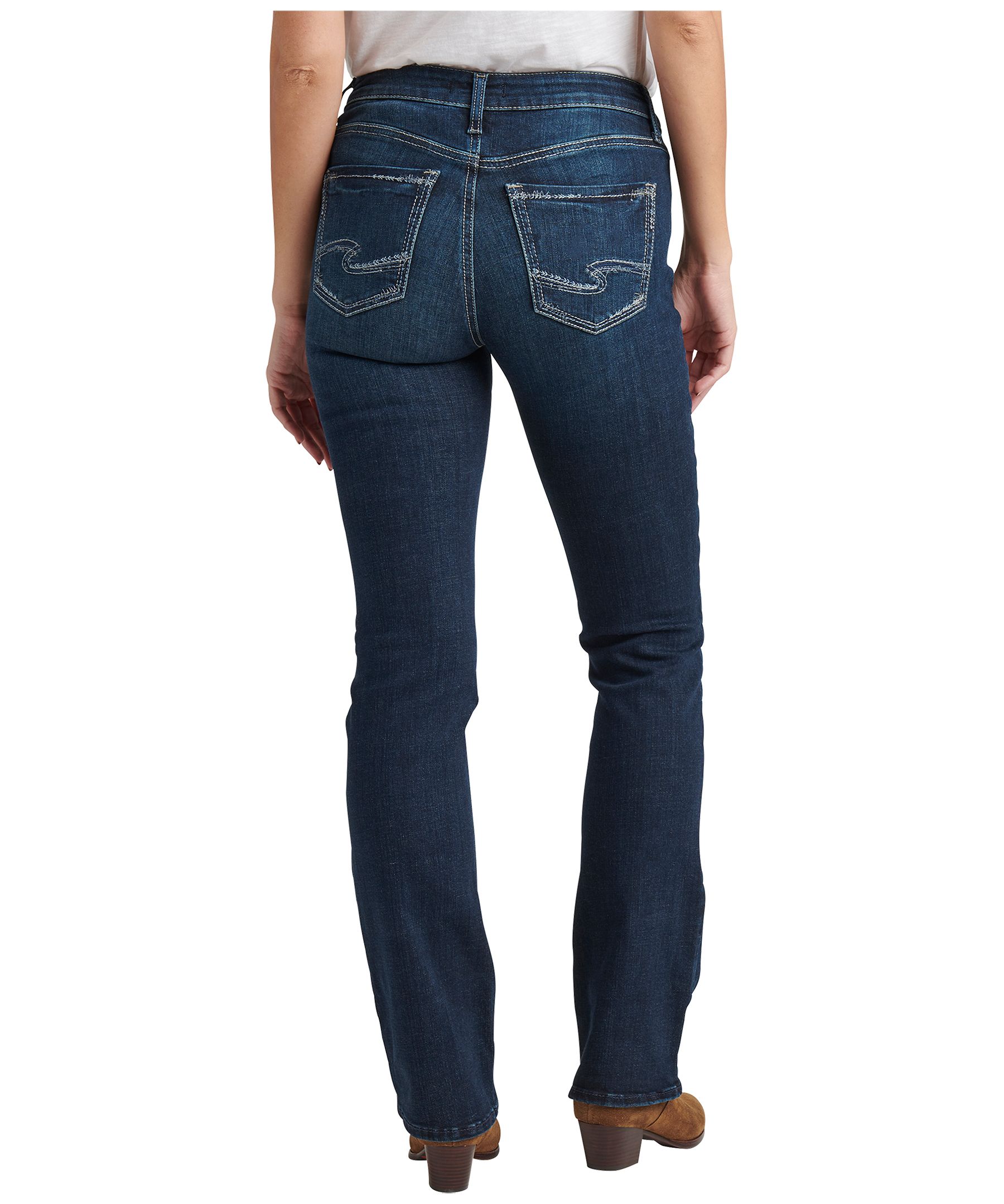 Silver Women's Suki Mid Rise Curvy Fit Slim Bootcut Jeans