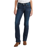 Silver Women's Suki Mid Rise Curvy Fit Slim Bootcut Jeans Front_Flat