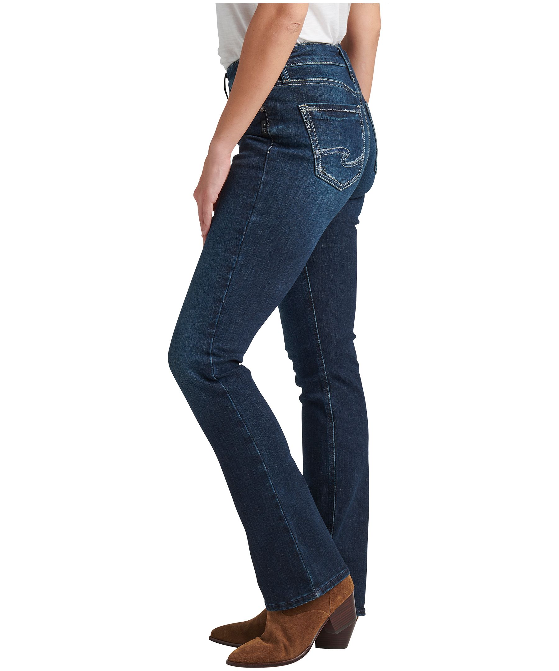 Silver Women's Suki Mid Rise Curvy Fit Slim Bootcut Jeans