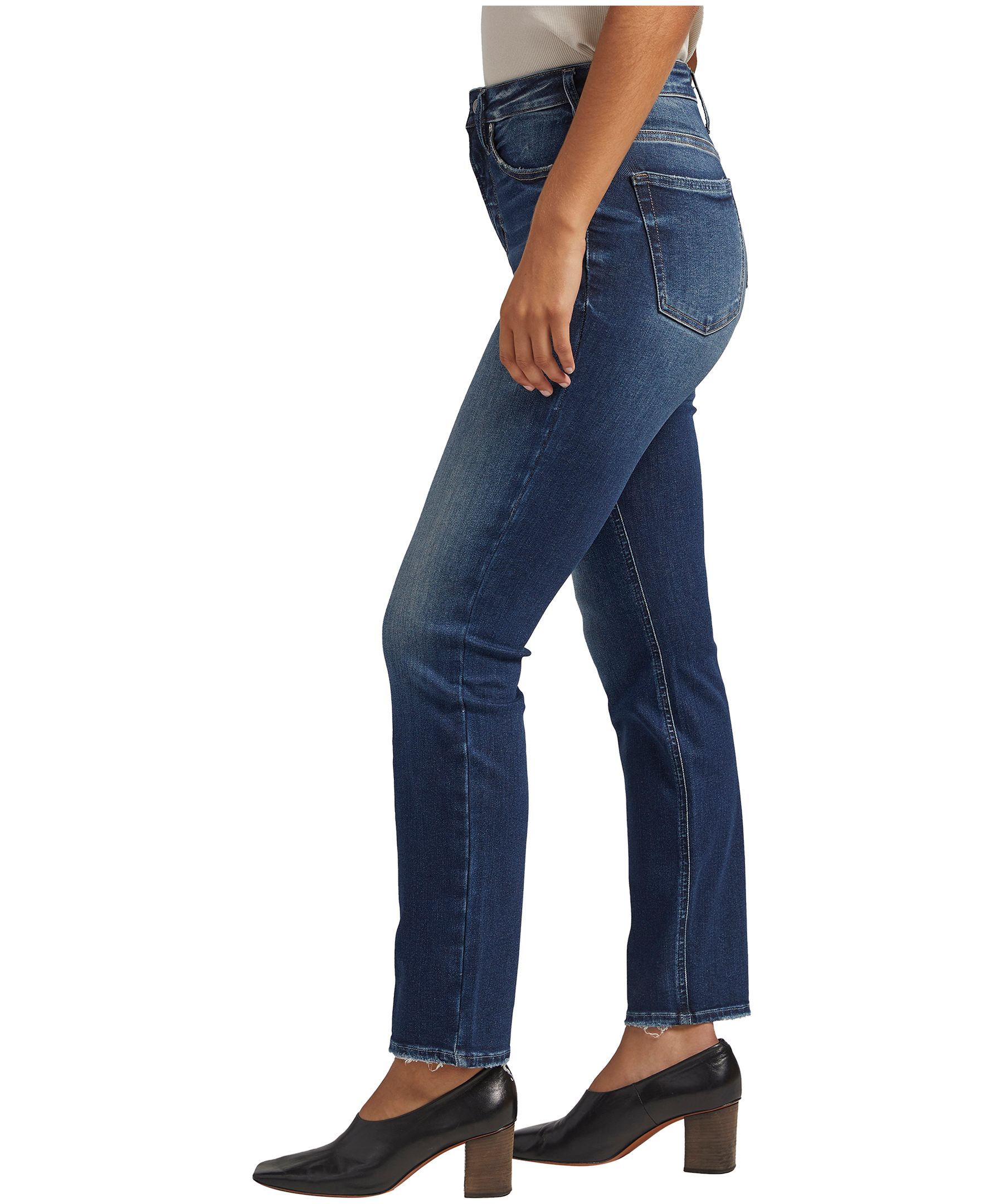 Silver Women's Infinite Fit High Rise Straight Leg Jeans | Marks