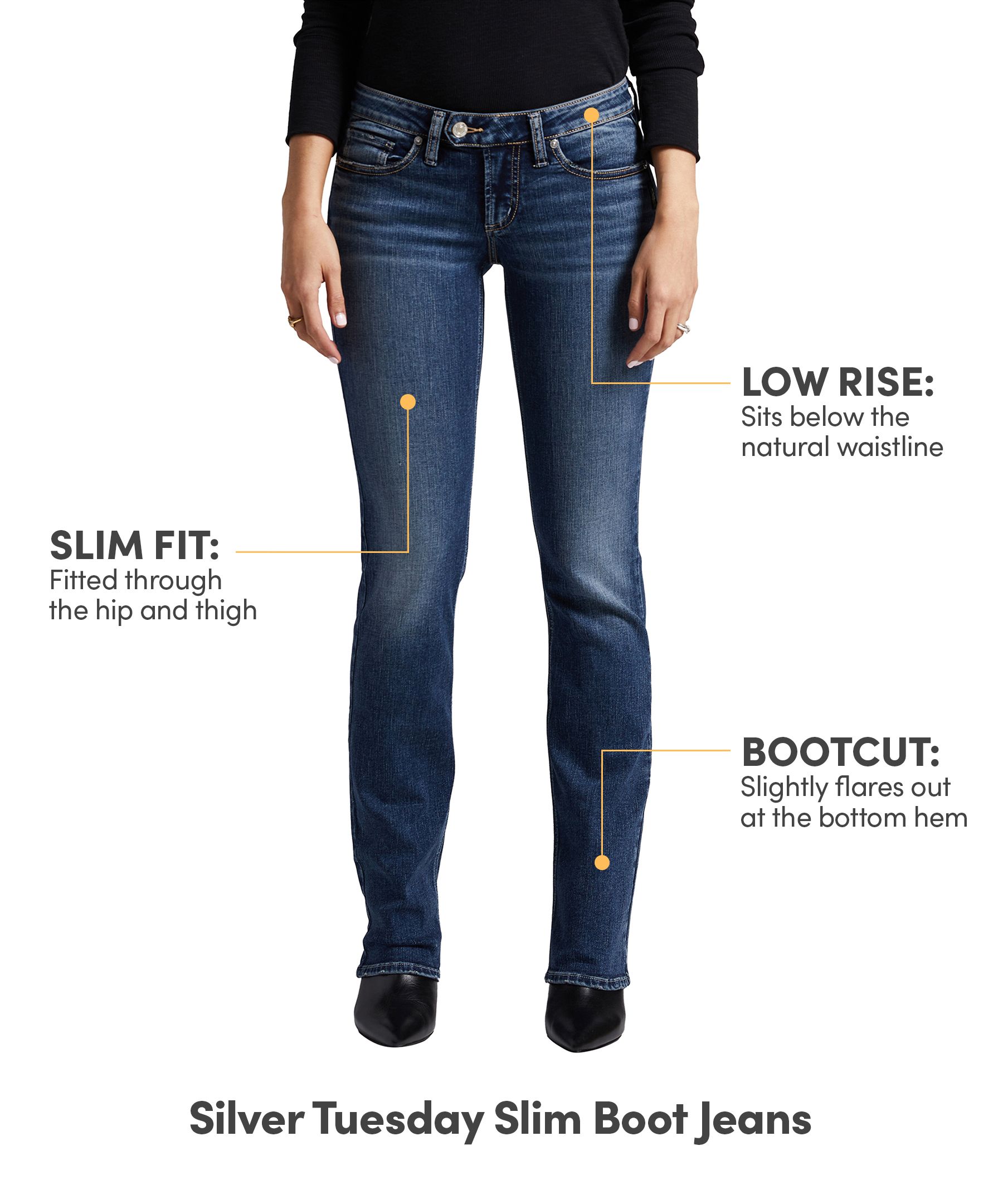 Silver Women's Tuesday Low Rise Slim Bootcut Jeans