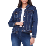 Veste en jean extensible pour femmes, Steph, Lois Front_Three_Fourths_Angled_Left