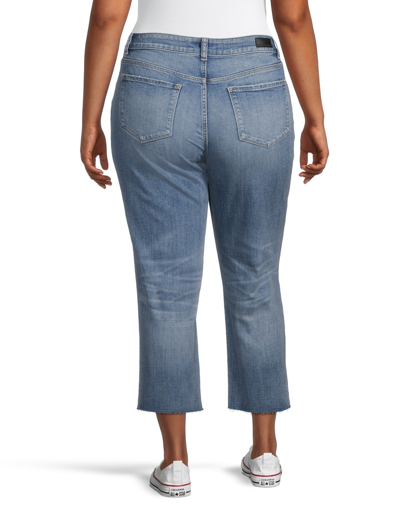 Denver Hayes Women's Curvy Mid Rise Straight Leg Crop Jeans | Marks