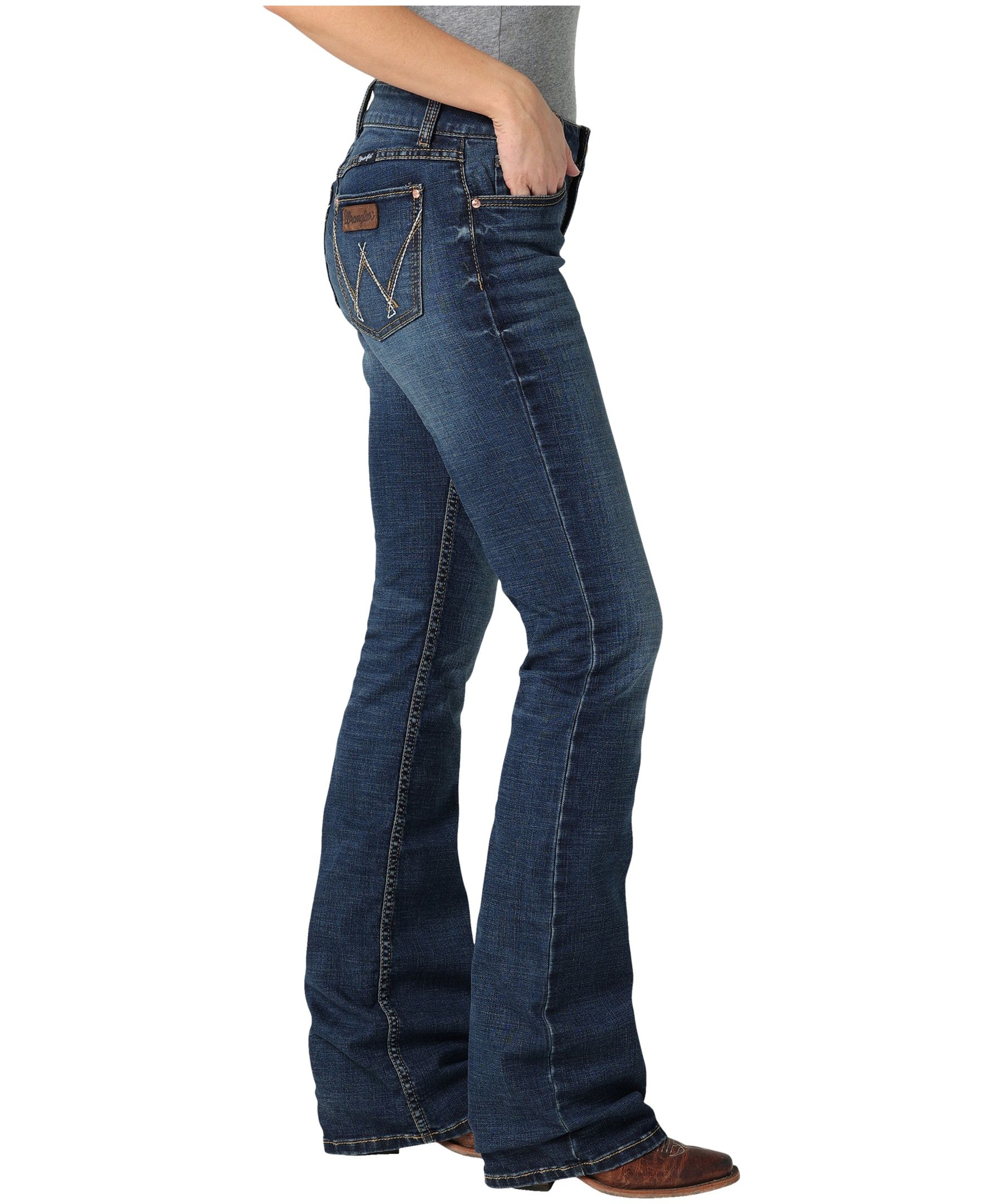 Wrangler Women's Retro Mae Mid Rise Bootcut Jeans - Dark Indigo | Marks