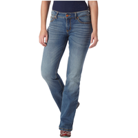 Wrangler Women's Retro Mae Mid Rise Bootcut Jeans - Medium Indigo Front_Flat