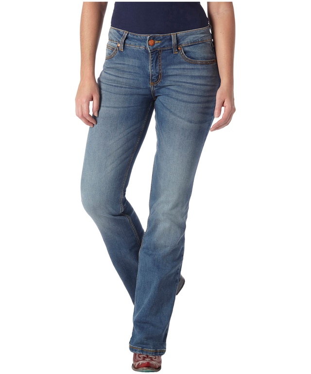 Wrangler Women's Retro Mae Mid Rise Bootcut Jeans - Medium Indigo