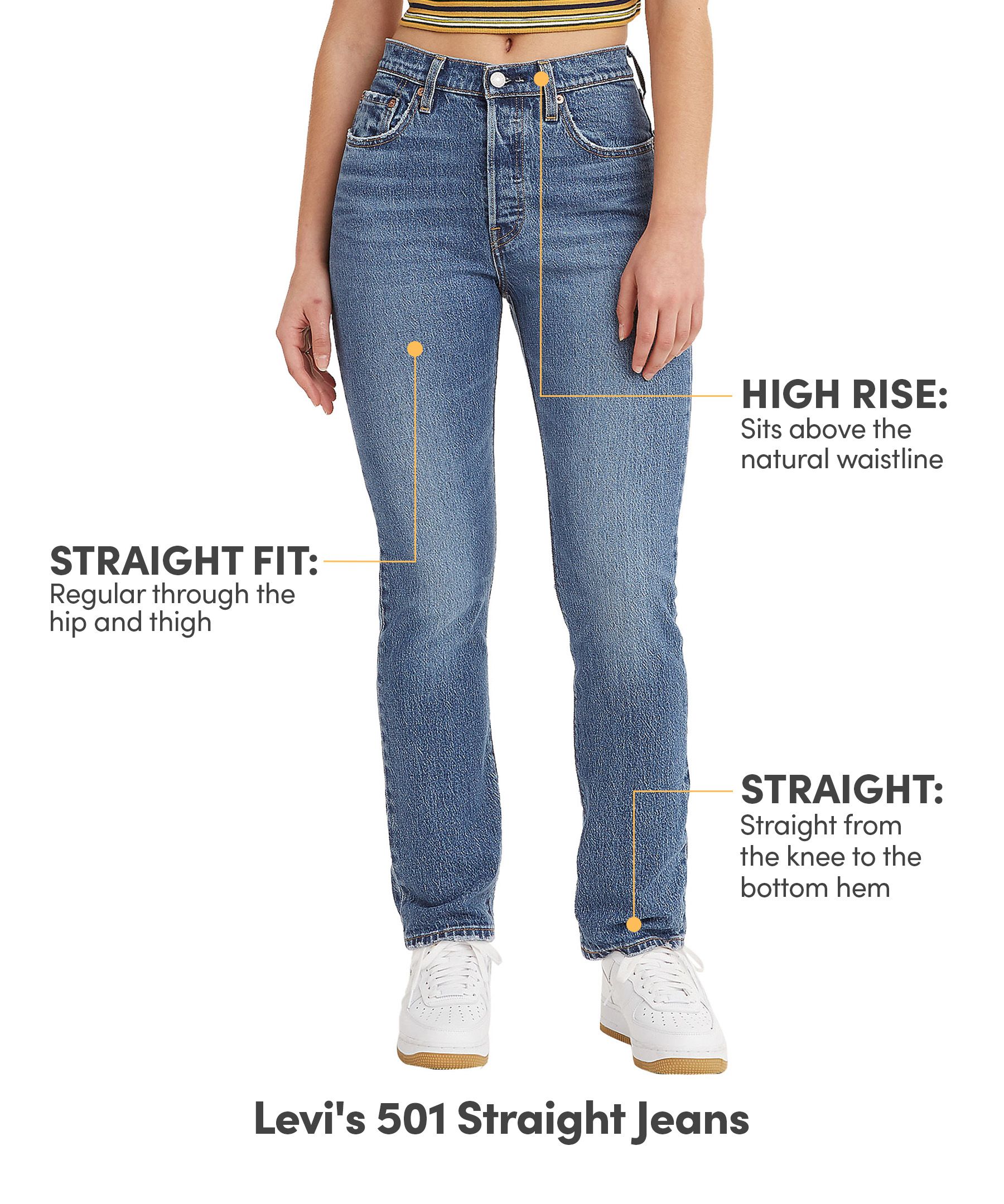 Levi's Women's 501 High Rise Straight Leg Jeans