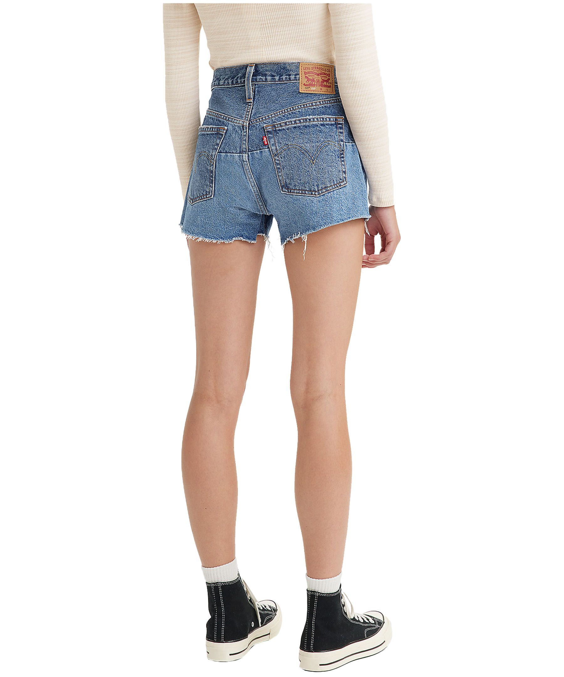 Levi's Women's 501 High Rise Jeans Shorts - Medium Indigo