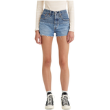 Levi's Women's 501 High Rise Jeans Shorts - Medium Indigo Front_Flat