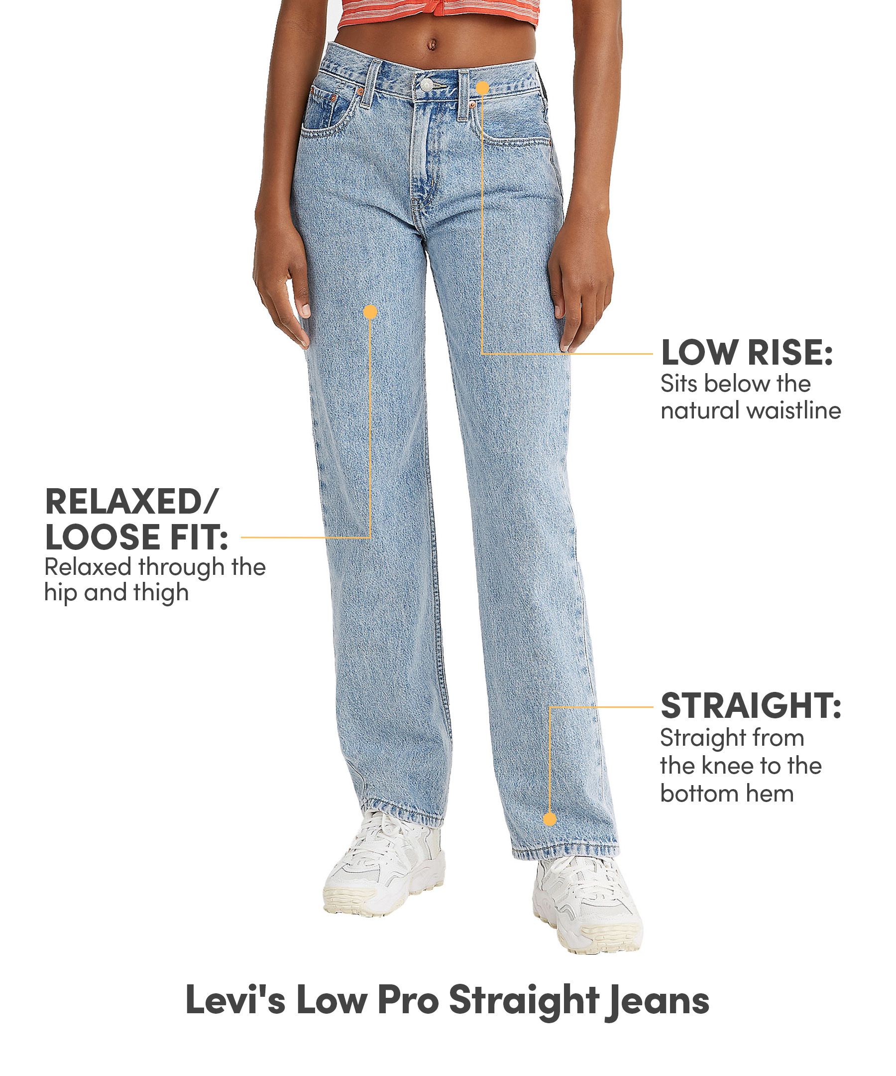 Levi's Women's Low Pro Low Rise Straight Leg Jeans Light Indigo