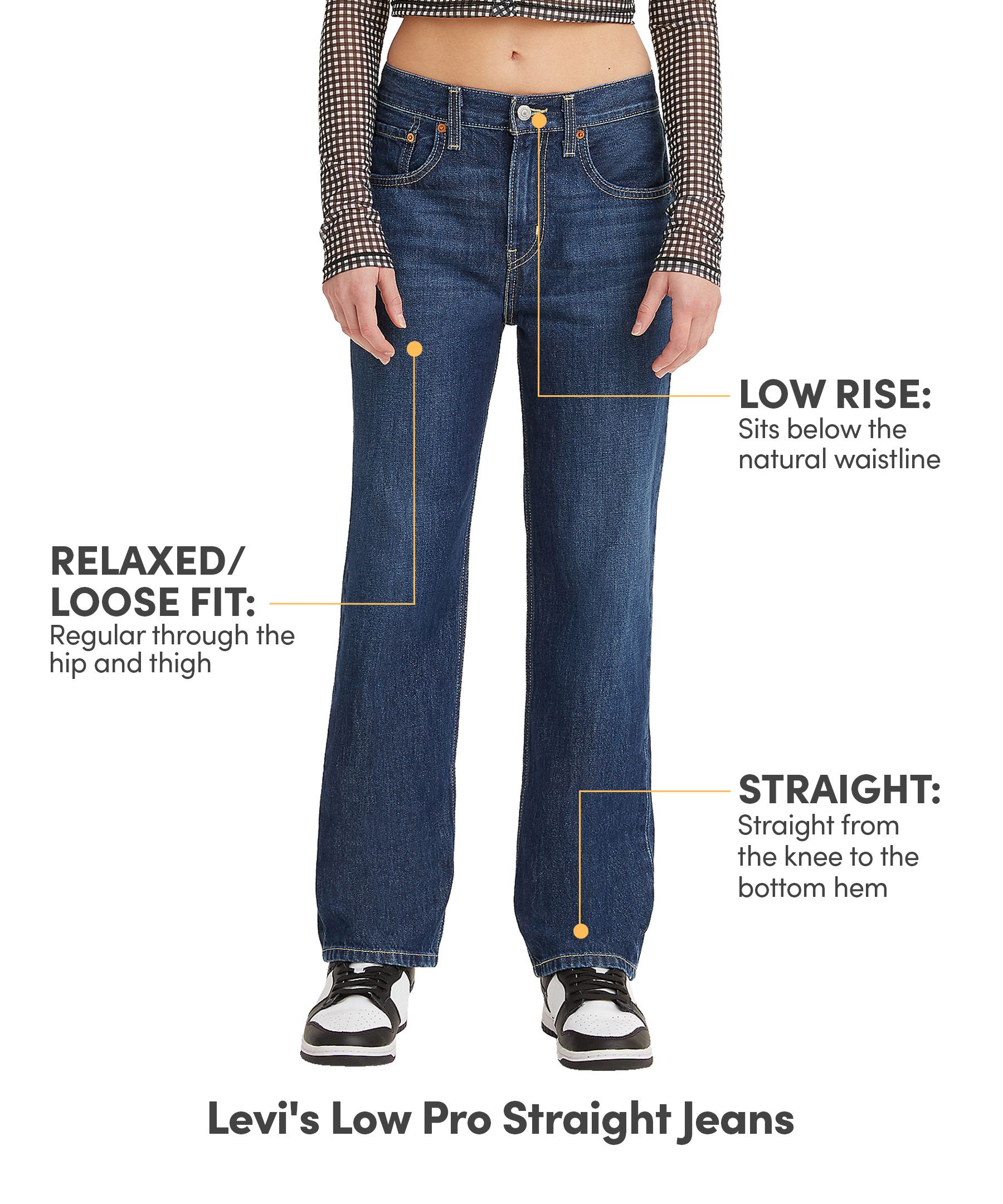 Levi's Women's Low Pro Low Rise Straight Leg Jeans