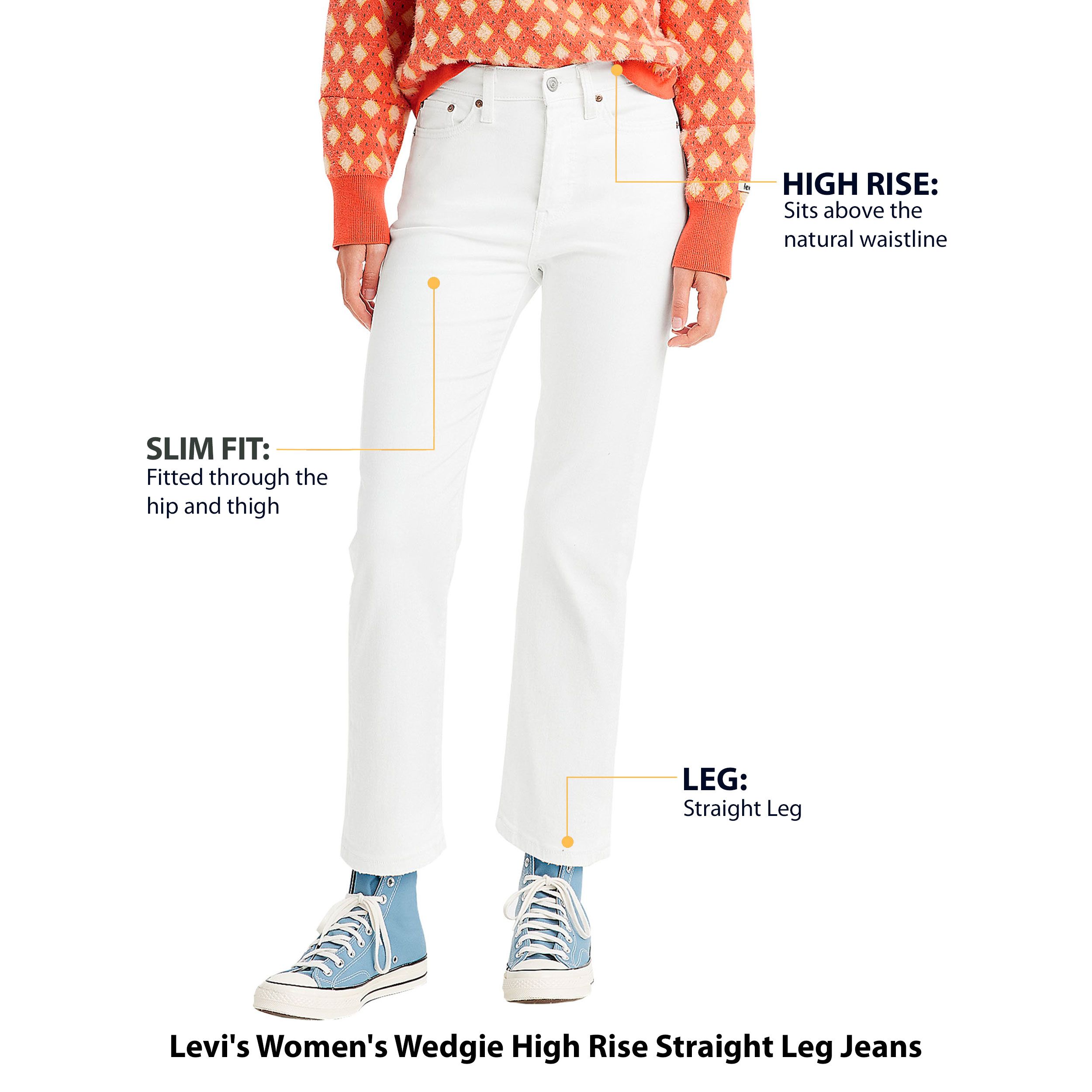 Levi's Women's Wedgie High Rise Straight Leg Jeans