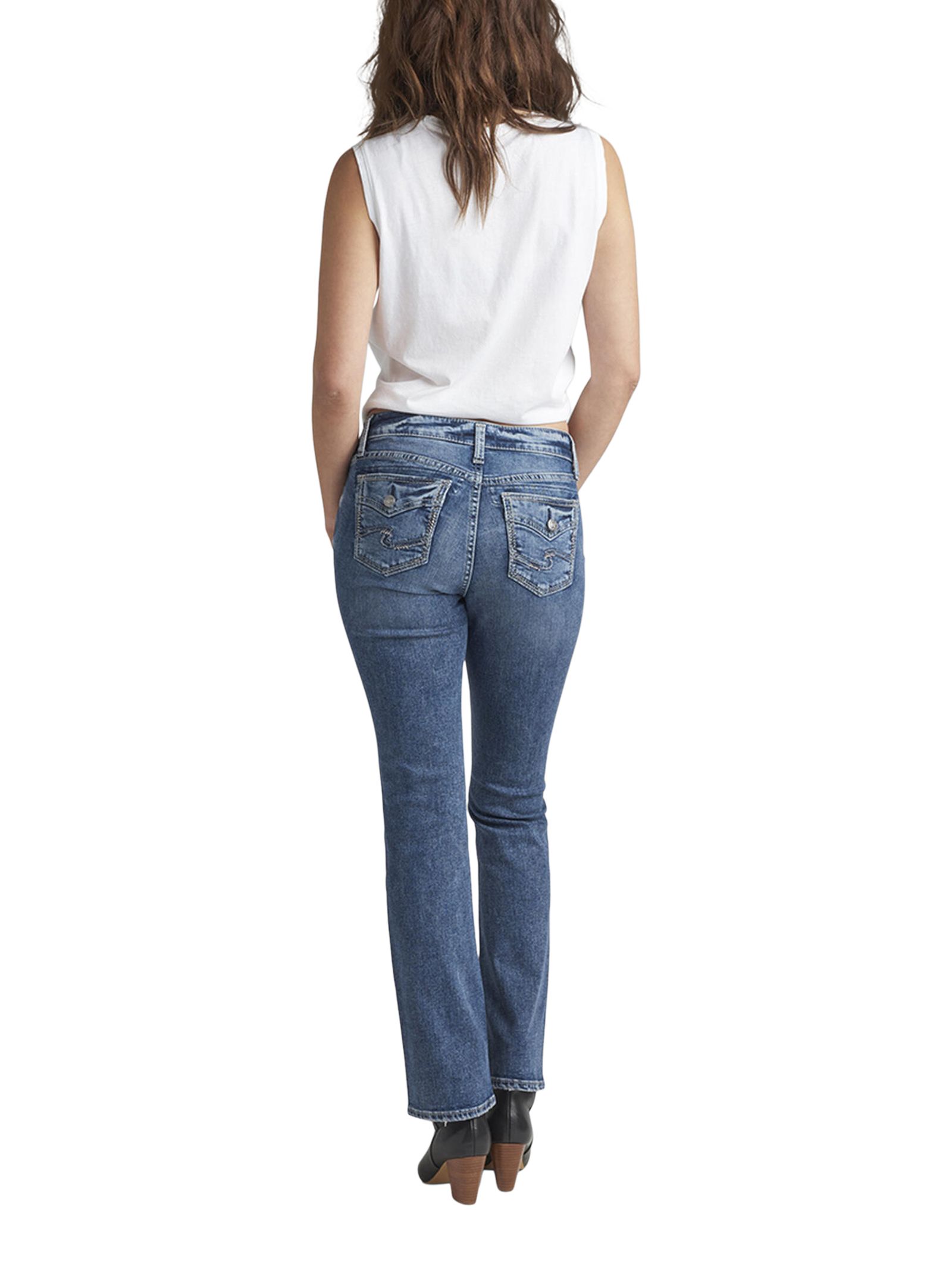 Silver Women's Elyse Curvy Fit Mid Rise Slim Bootcut Jeans