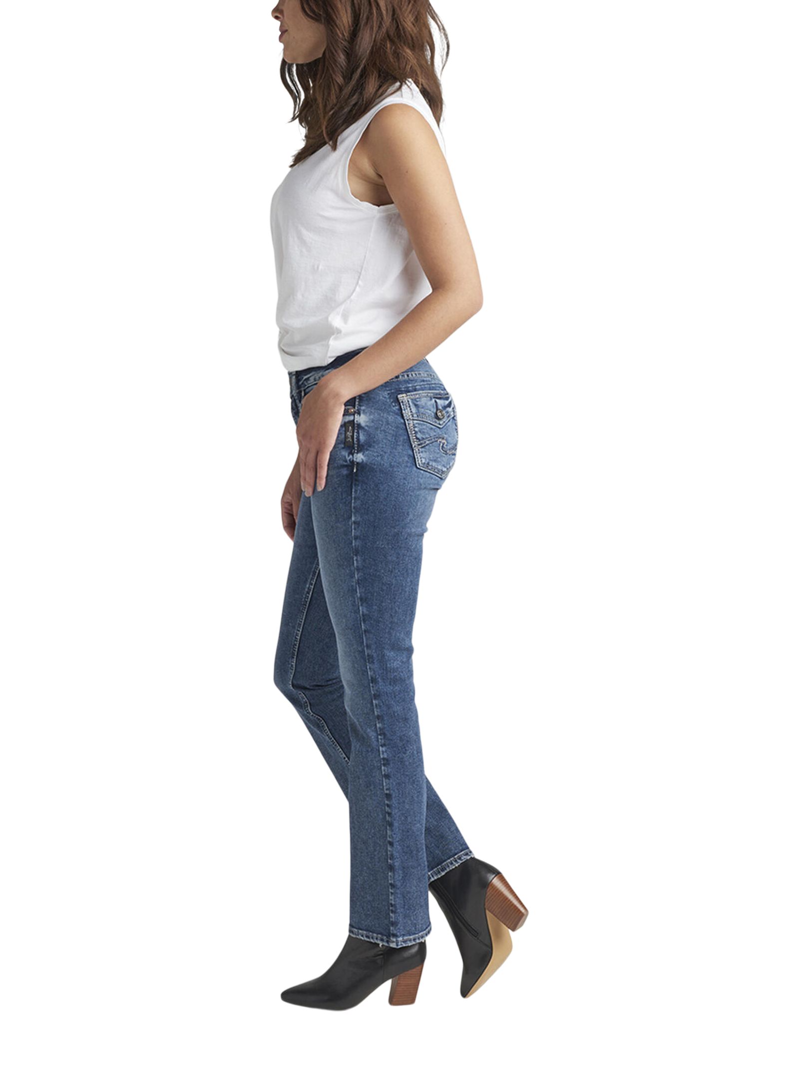 Silver Women's Elyse Curvy Fit Mid Rise Slim Bootcut Jeans