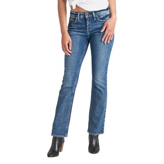 Silver Elyse Curvy Fit Mid Rise Slim Bootcut Jeans pour femme