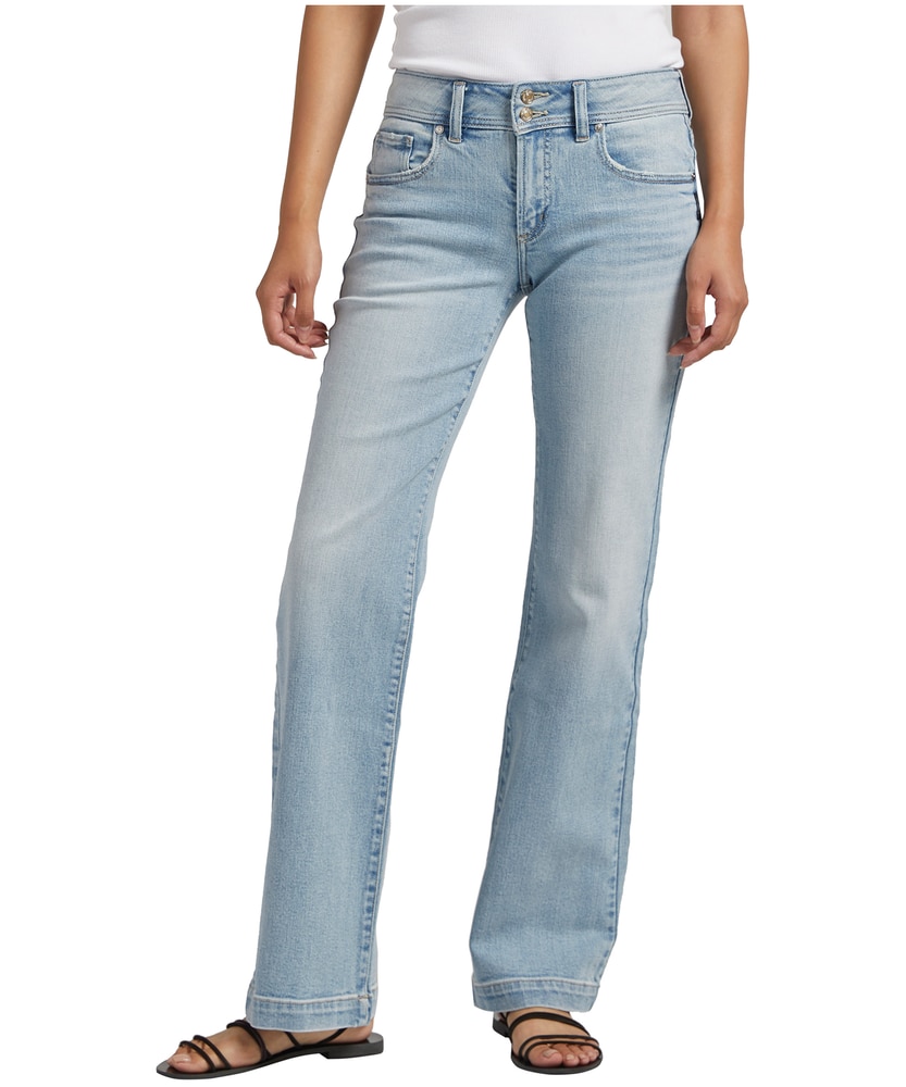 Buy Wrangler Womens Retro Light Wash Mid Rise Hallie Trouser Jeans Blue  31W x 34L at Amazonin