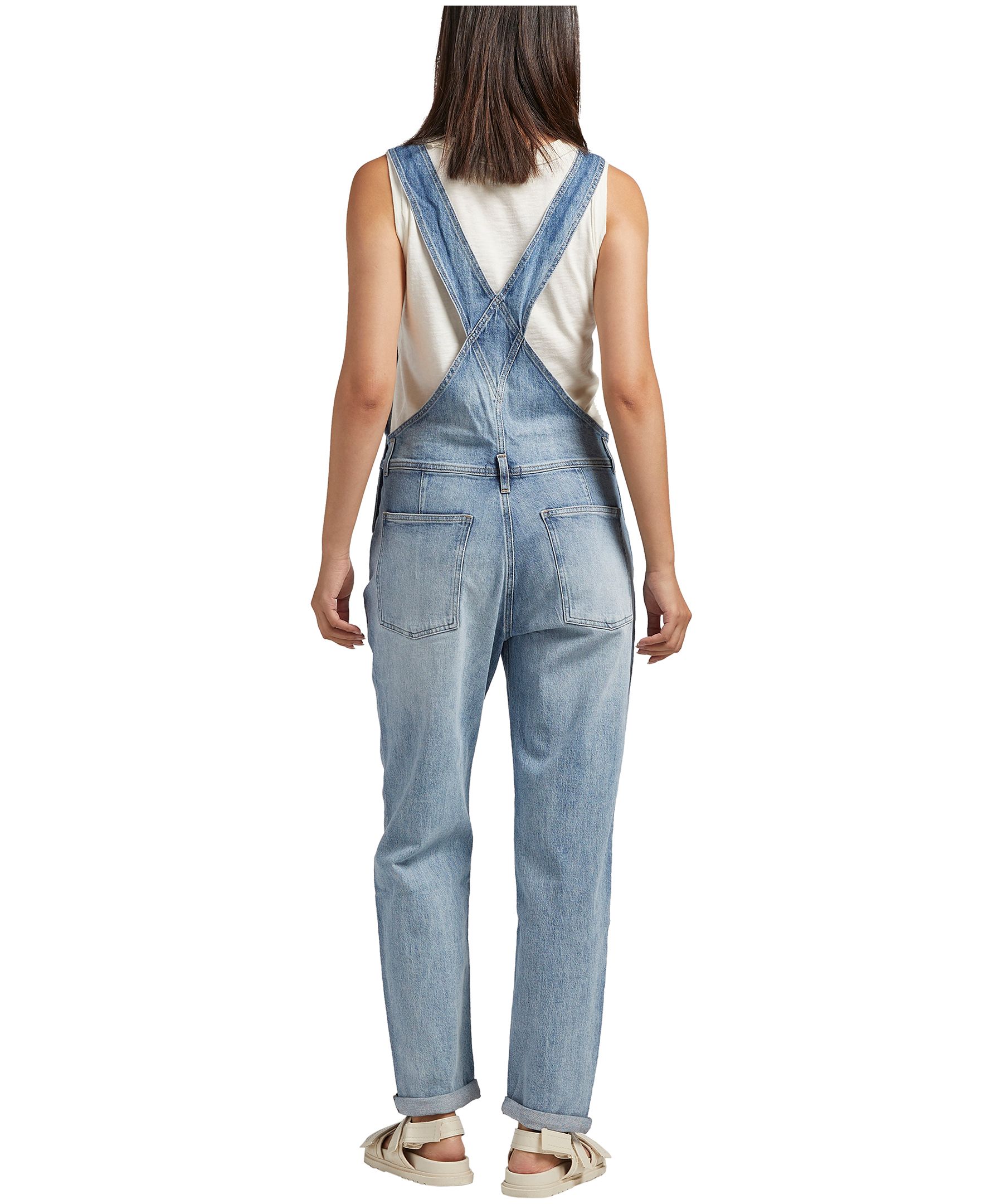 Silver Women's Baggy Straight Leg Jean Overalls | Marks