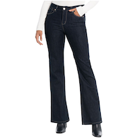 Lois Women's Gergia Mid-Rise Flare Jeans Front_Flat