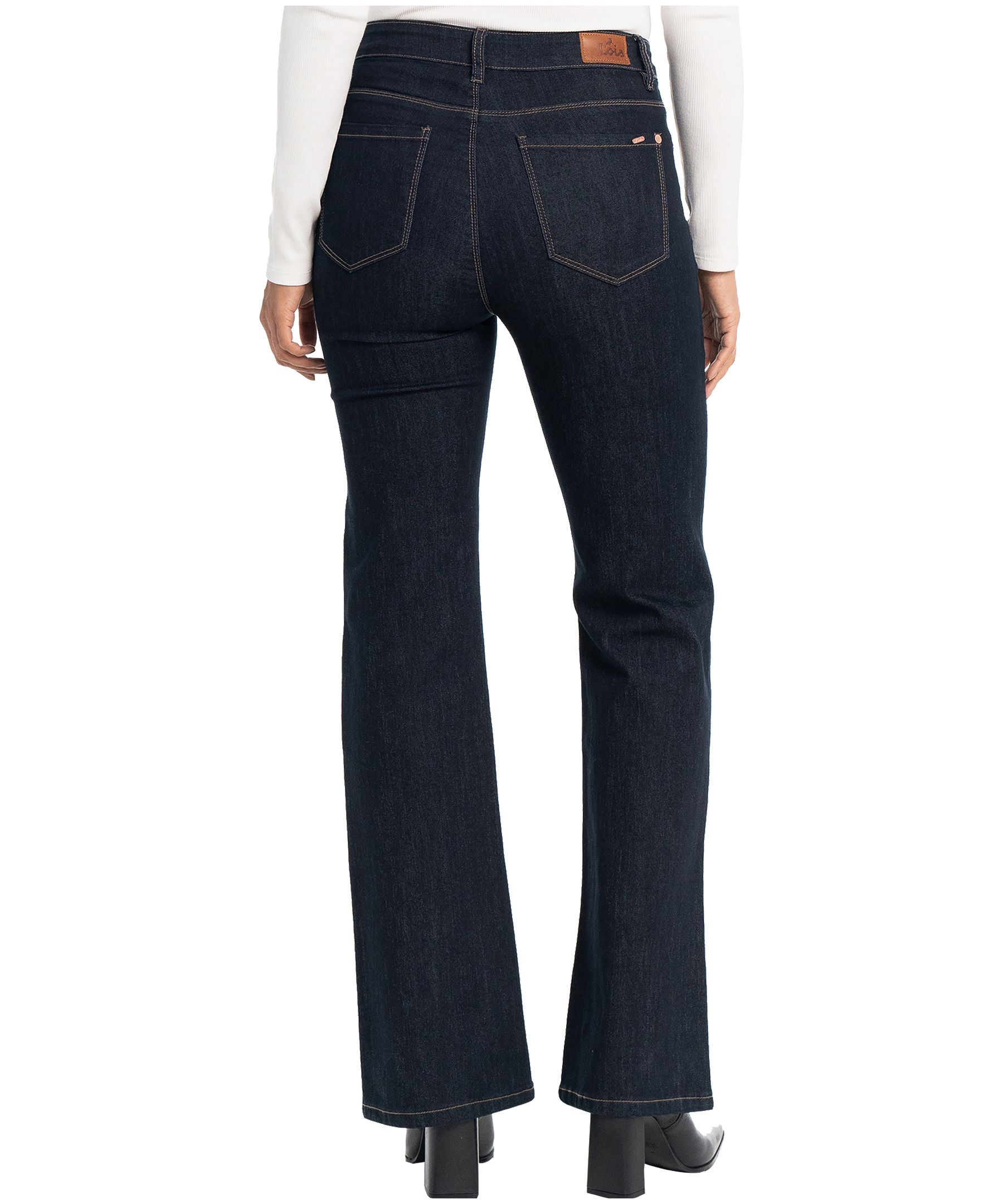 Jean évasé Lois à taille mi-basse pour femmes, Georgia