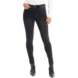 Jean Lois à jambe droite et à taille mi-basse pour femmes, Avery Front_Flat