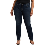 Jean Silver à jambe droite et à taille mi-basse pour femmes, Elyse, taille plus Front_Flat
