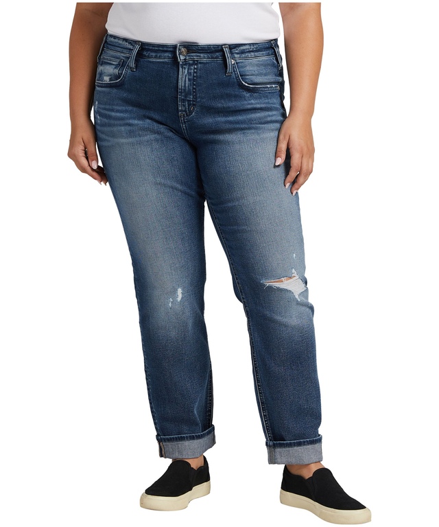 Silver Women's Beau High Rise Slim Leg Jeans Plus Size -