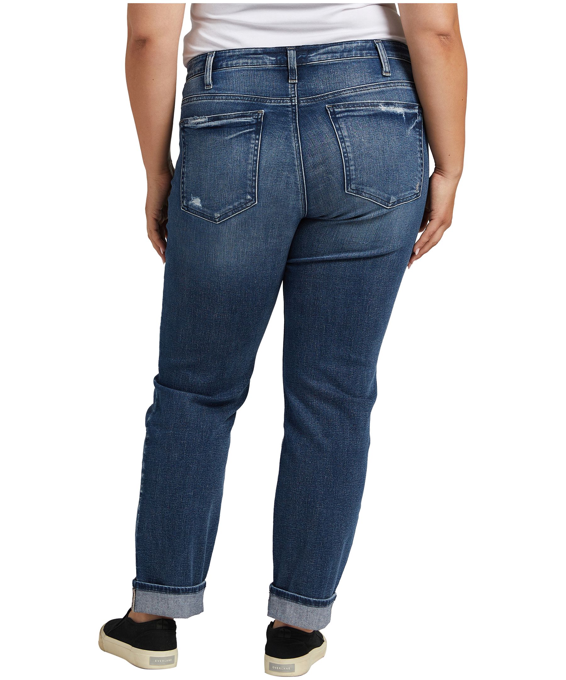 Jean Silver à taille haute et à jambe étroite pour femmes, Beau, taille plus