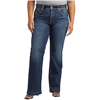 Jean Silver à taille haute et à jambe pantalon pour femmes, Avery, taille plus Front_Flat