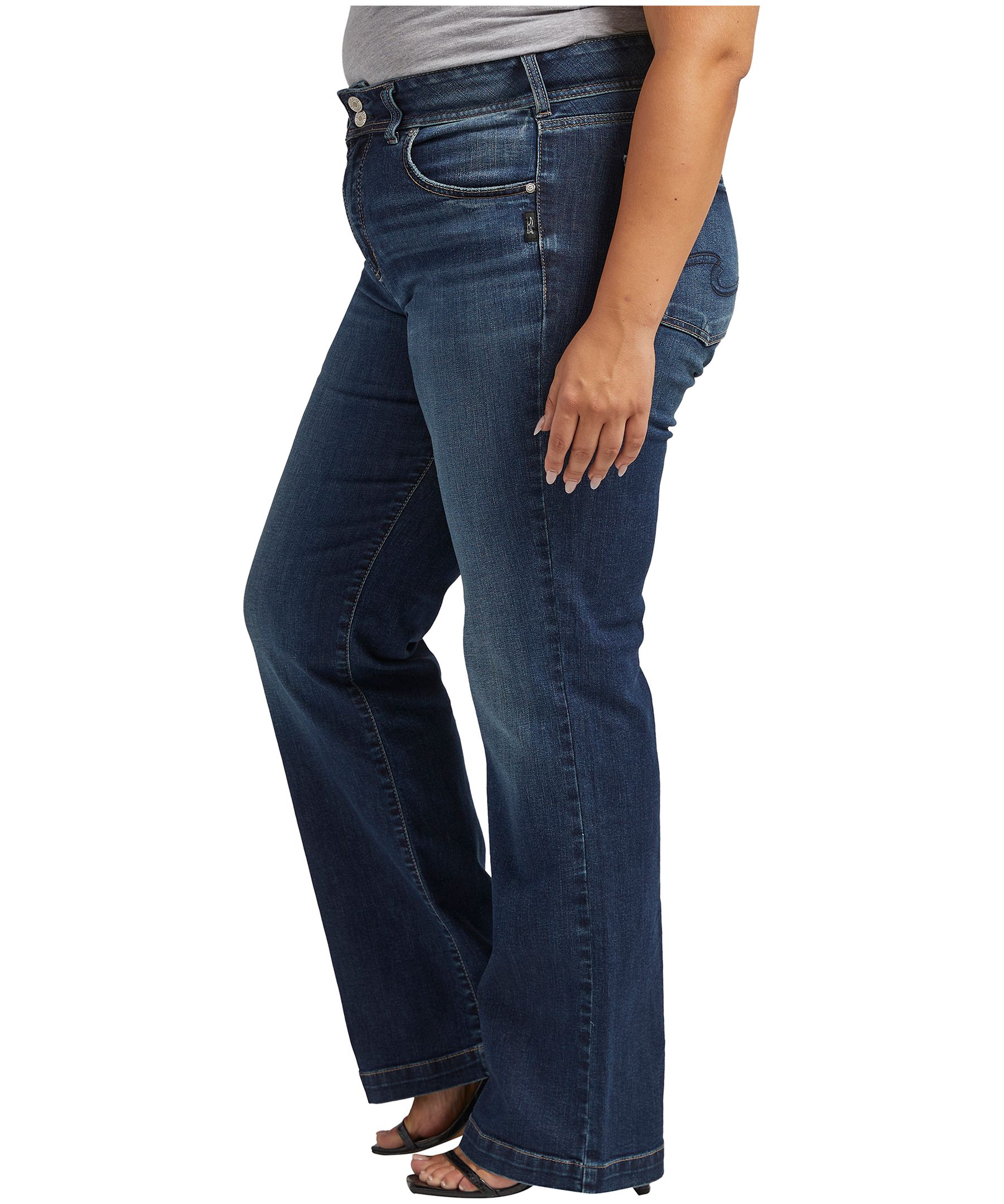 Jean Silver à taille haute et à jambe pantalon pour femmes, Avery, taille plus