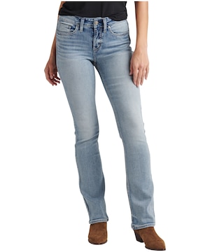 Silver Women's Suki Mid Rise Curvy Fit Slim Bootcut Jeans