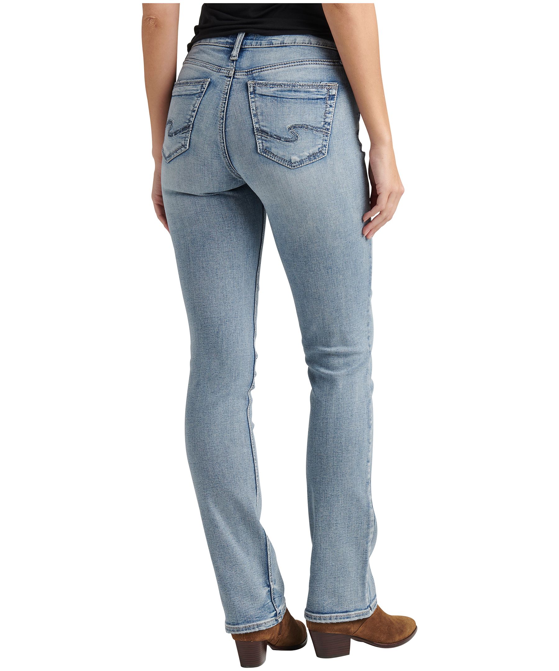 Silver Women's Suki Mid Rise Curvy Fit Slim Bootcut Jeans