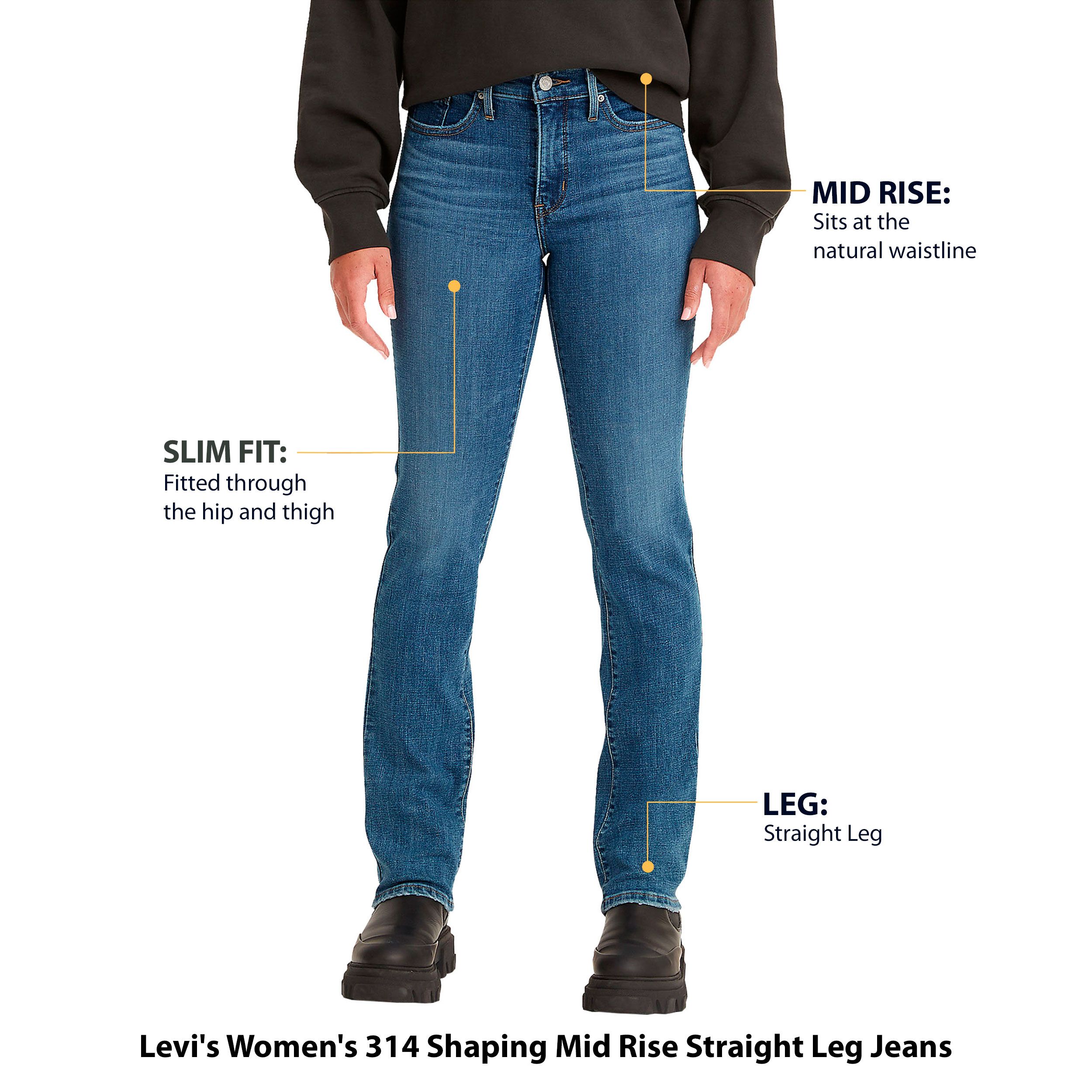 Levi's Women's 314 Shaping Mid Rise Straight Leg Jeans