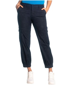 Jean cargo Georgia de coupe décontractée à taille haute et à la cheville pour femmes, Lois