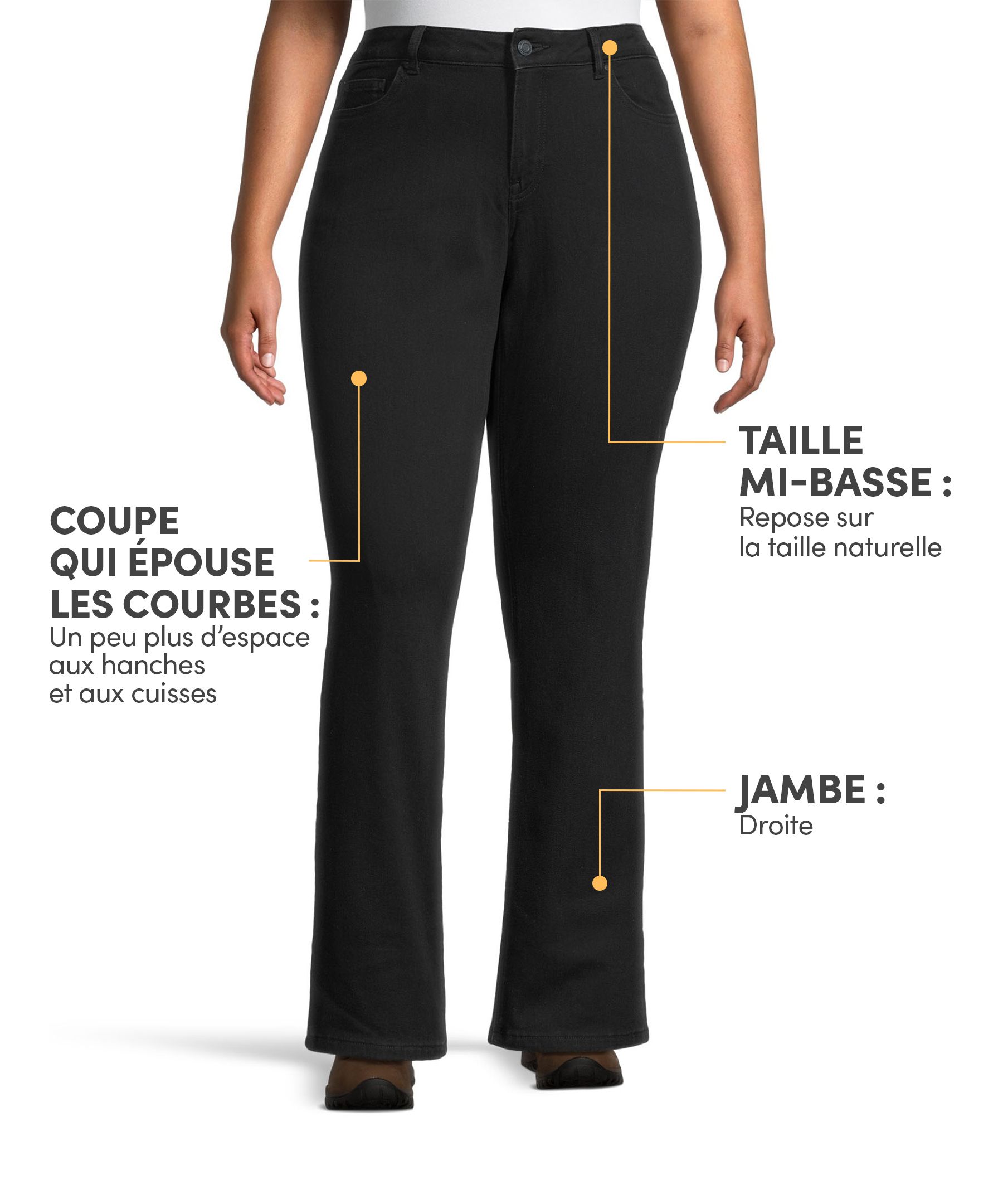 Jean doublé T-MAX HEAT épousant les courbes à jambe droite pour femmes, WindRiver