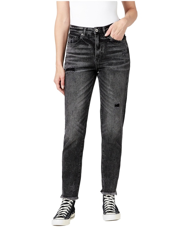 Buffalo Women's Margot High Rise Tapered Leg Mom Jeans
