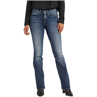Silver Women's Suki Curvy Fit Mid Rise Bootcut Jeans Front_Flat