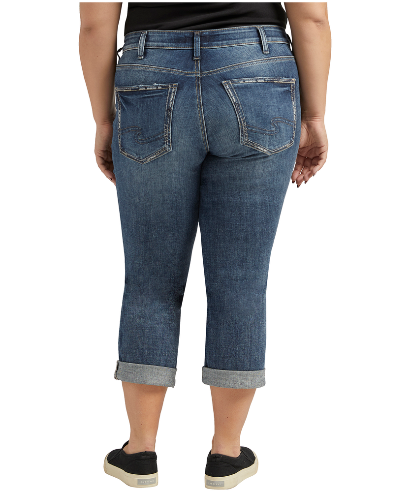 Silver Women's Avery Curvy Fit High Rise Capri Jeans