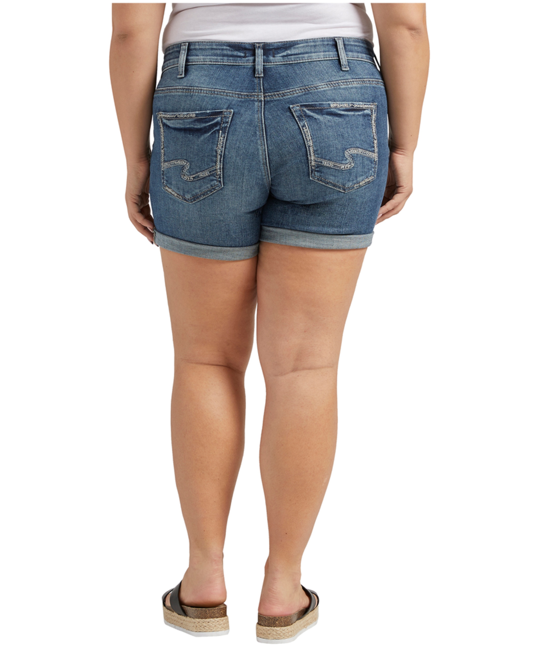Silver Women's Britt Curvy Fit Low Rise Jean Shorts - Plus Size | Marks