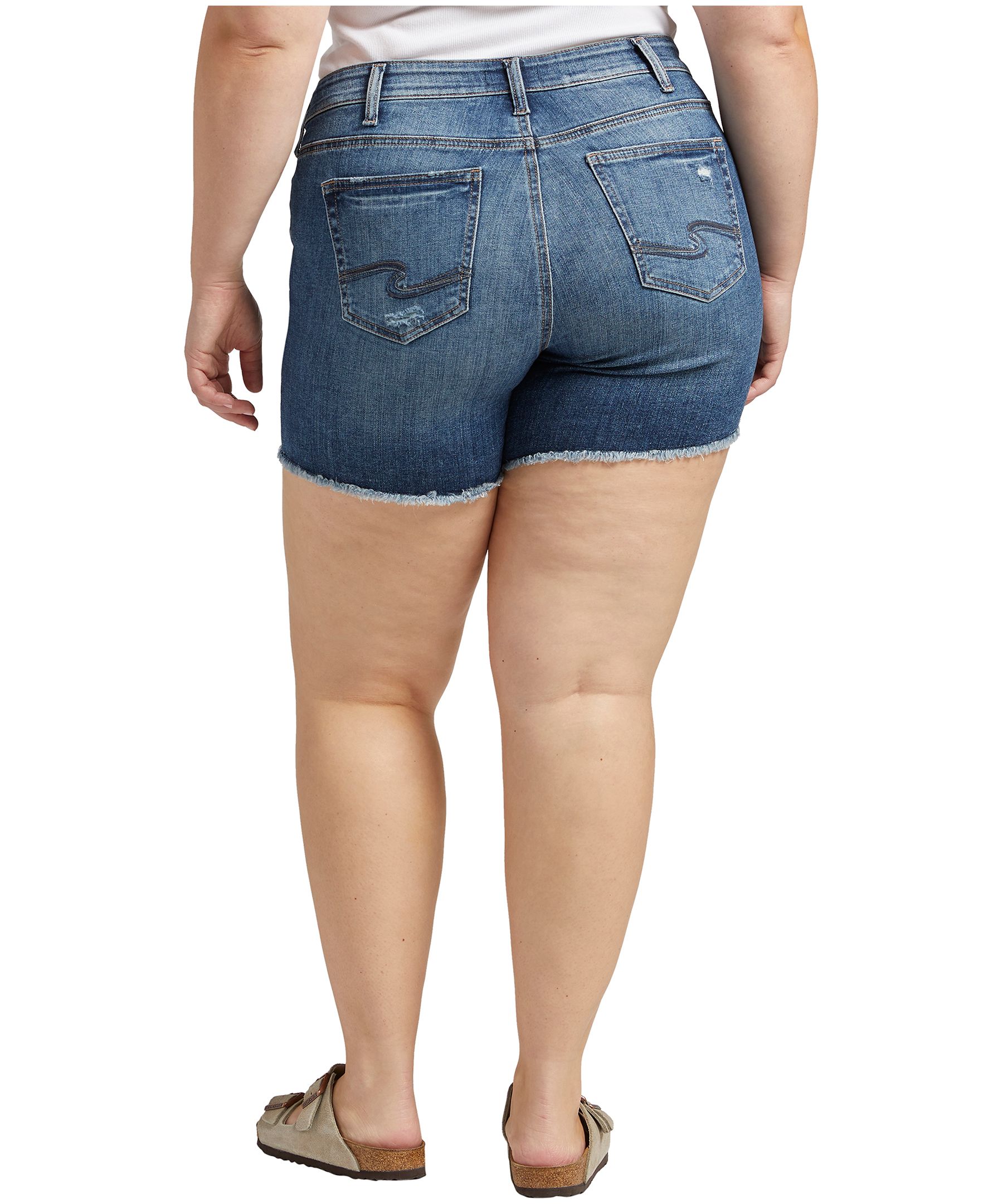 Womens plus jean store shorts